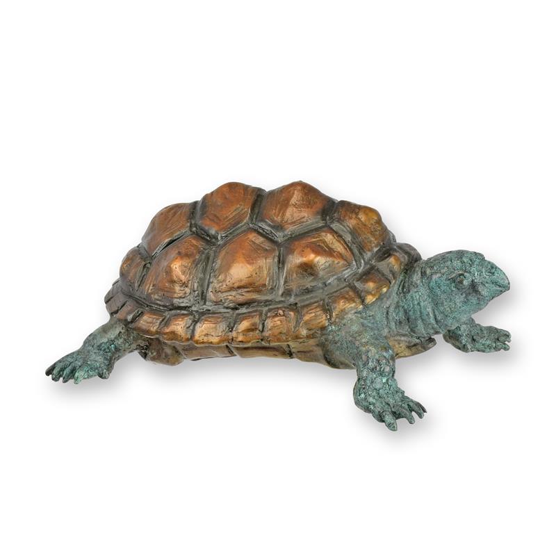 Bronzen beeld - Schildpad - sculptuur - 7,4 cm hoog