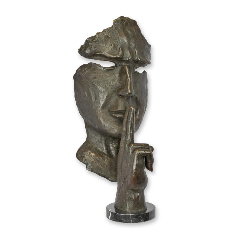 Bronzen beeld - Speak No Evil - sculptuur - 59,9 cm hoog