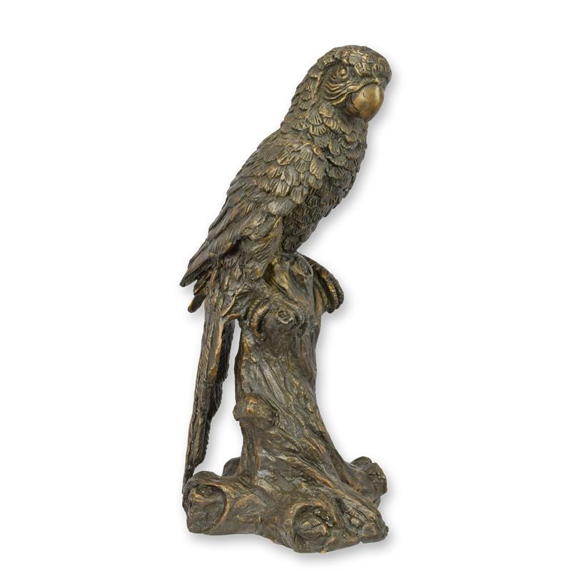 Bronzen beeld - Ara / papegaai - sculptuur - 44,8 cm hoog