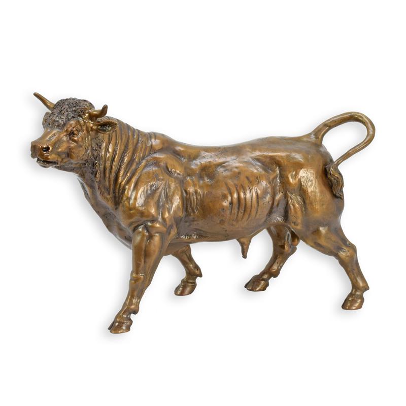 Bronzen beeld - Stier - sculptuur - 28 cm hoog